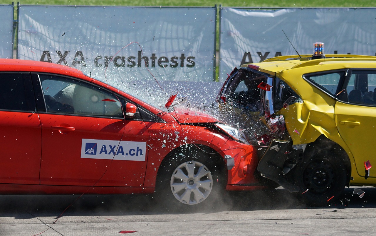 crash test, collision, rear-end collision