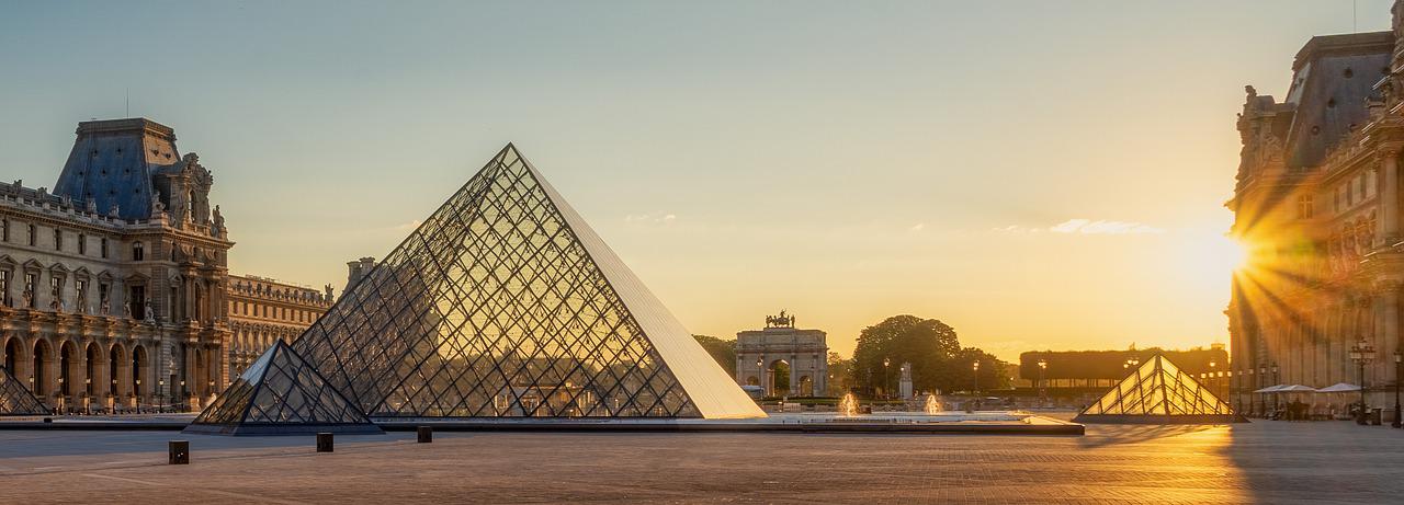 louvre, museum, pyramid