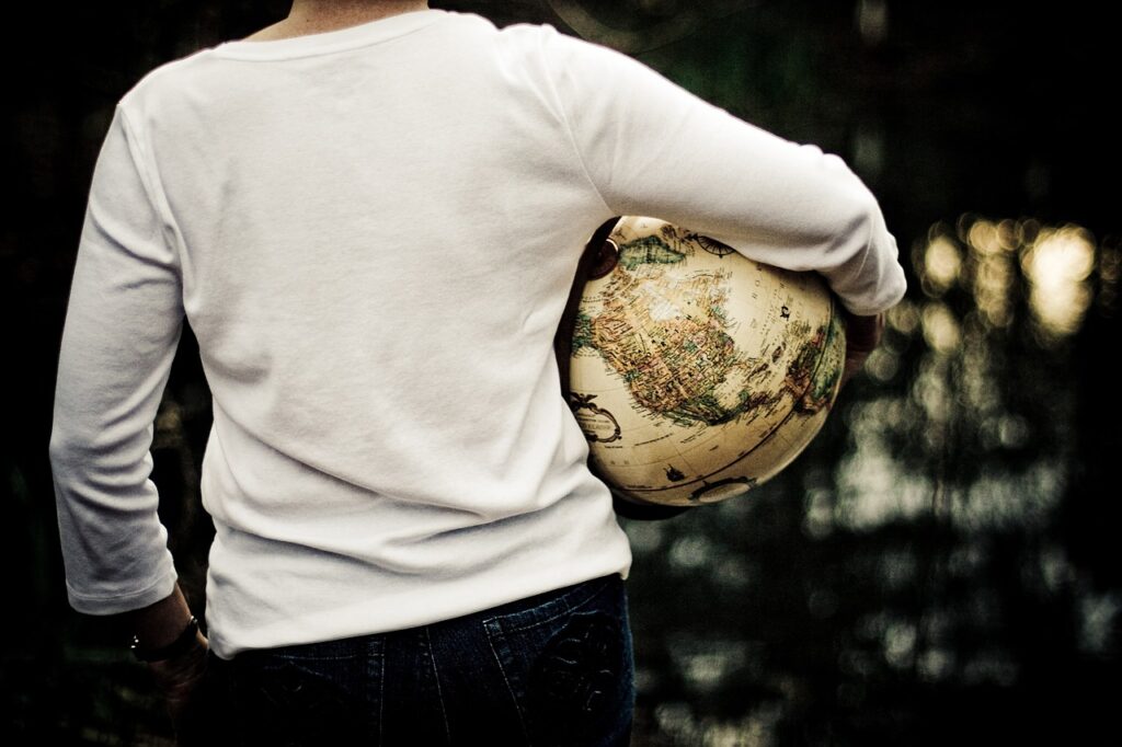 traveller, world, ball