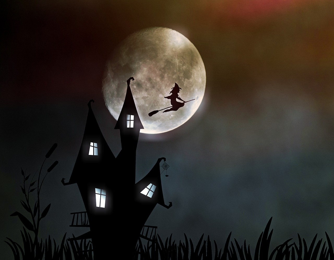 witch's house, the witch, moonlight-1635770.jpg